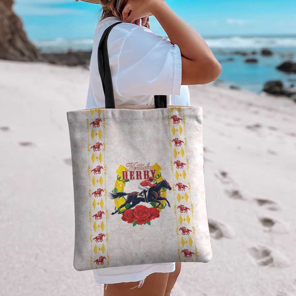 Kentucky Horse Racing Tote Bag Rose Floral