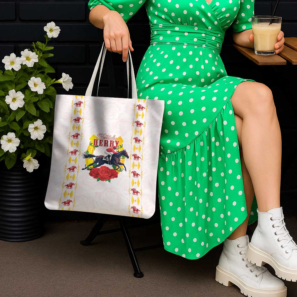 Kentucky Horse Racing Tote Bag Rose Floral