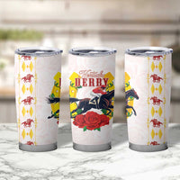 Kentucky Horse Racing Tumbler Cup Rose Floral