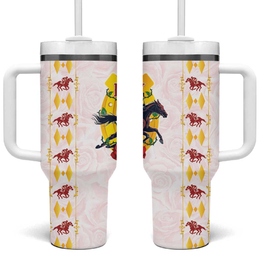 Kentucky Horse Racing Tumbler With Handle Rose Floral