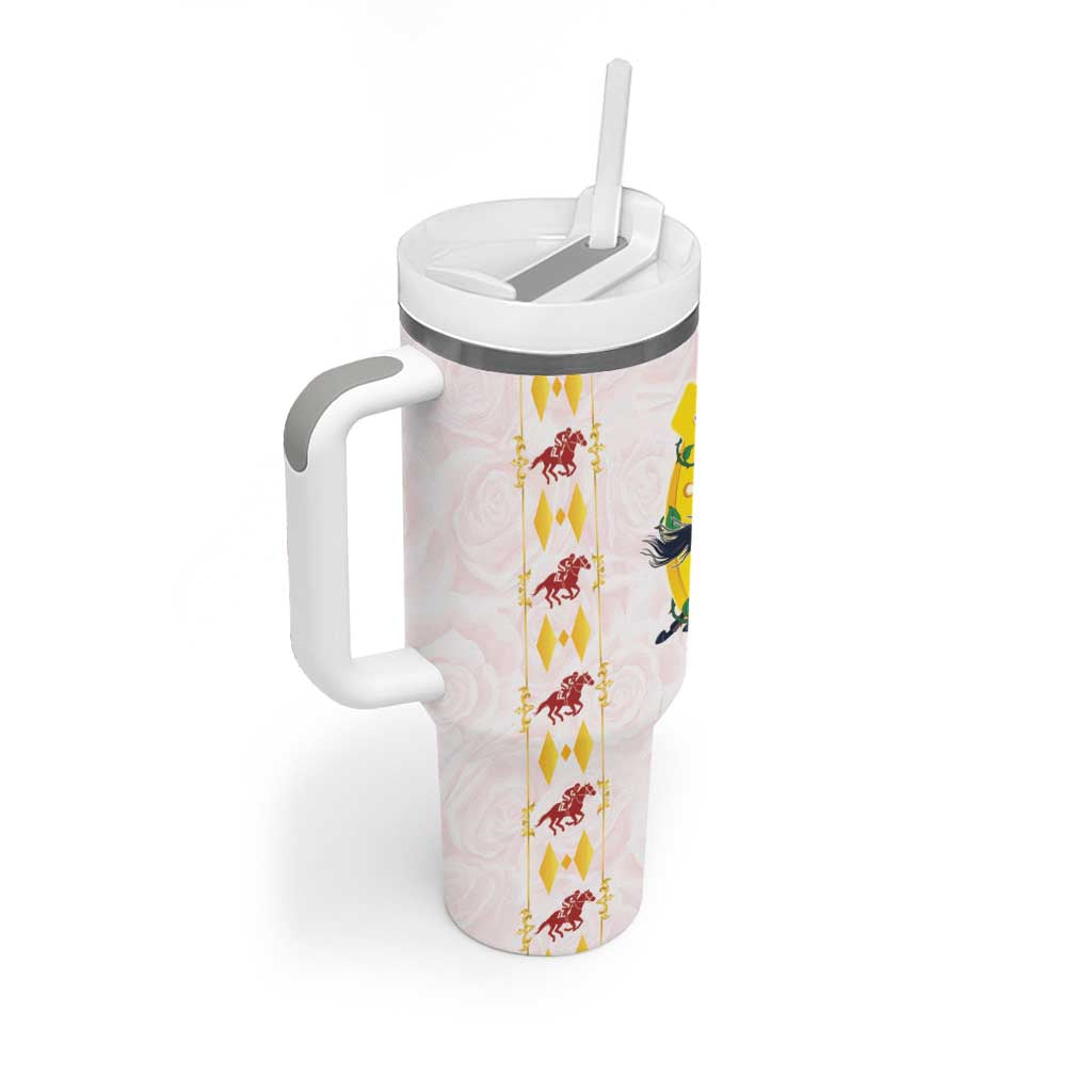 Kentucky Horse Racing Tumbler With Handle Rose Floral
