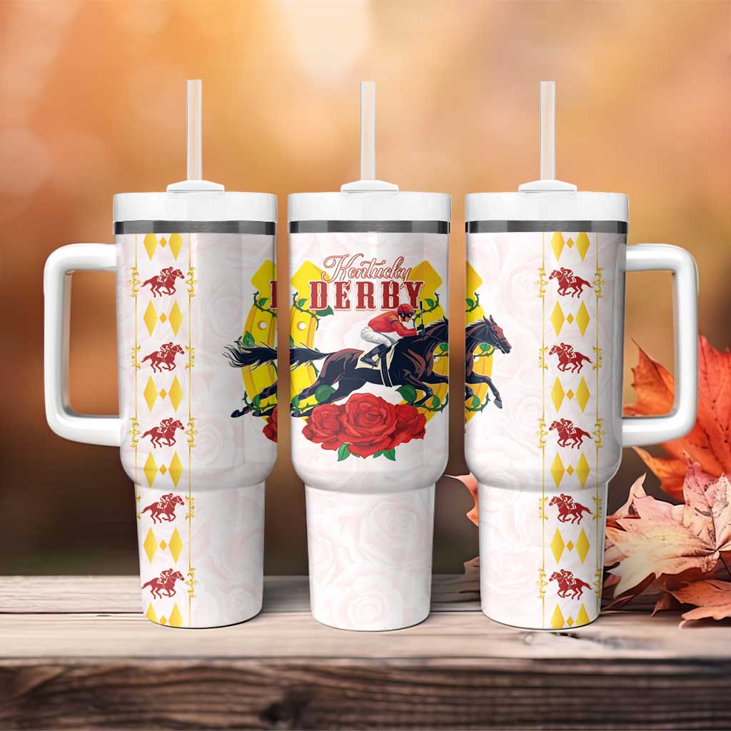 Kentucky Horse Racing Tumbler With Handle Rose Floral