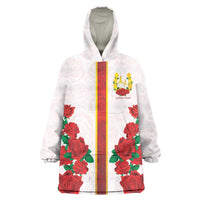 Kentucky Horse Racing Wearable Blanket Hoodie Rose Floral