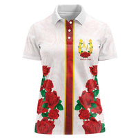 Kentucky Horse Racing Women Polo Shirt Rose Floral