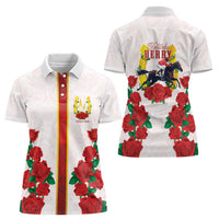 Kentucky Horse Racing Women Polo Shirt Rose Floral