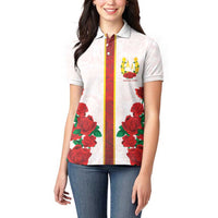 Kentucky Horse Racing Women Polo Shirt Rose Floral