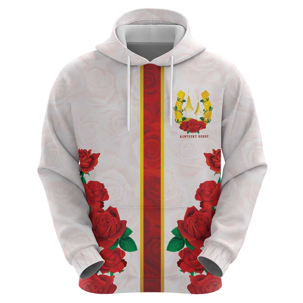 Kentucky Horse Racing Zip Hoodie Rose Floral