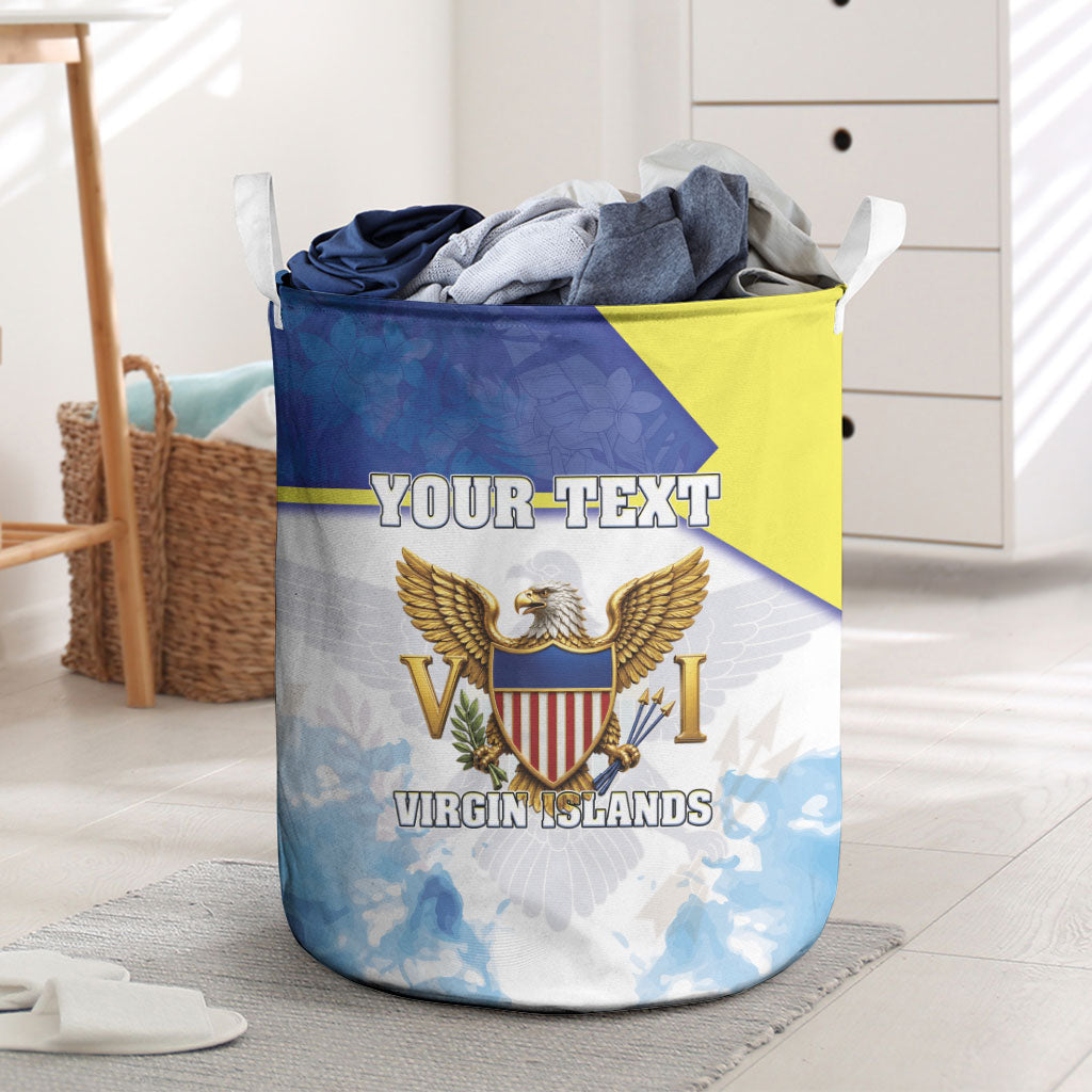 Personalized US Virgin Islands Laundry Basket Happy Independence Day