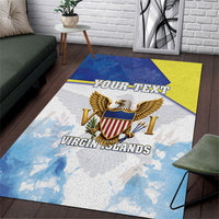 Personalized US Virgin Islands Area Rug Happy Independence Day