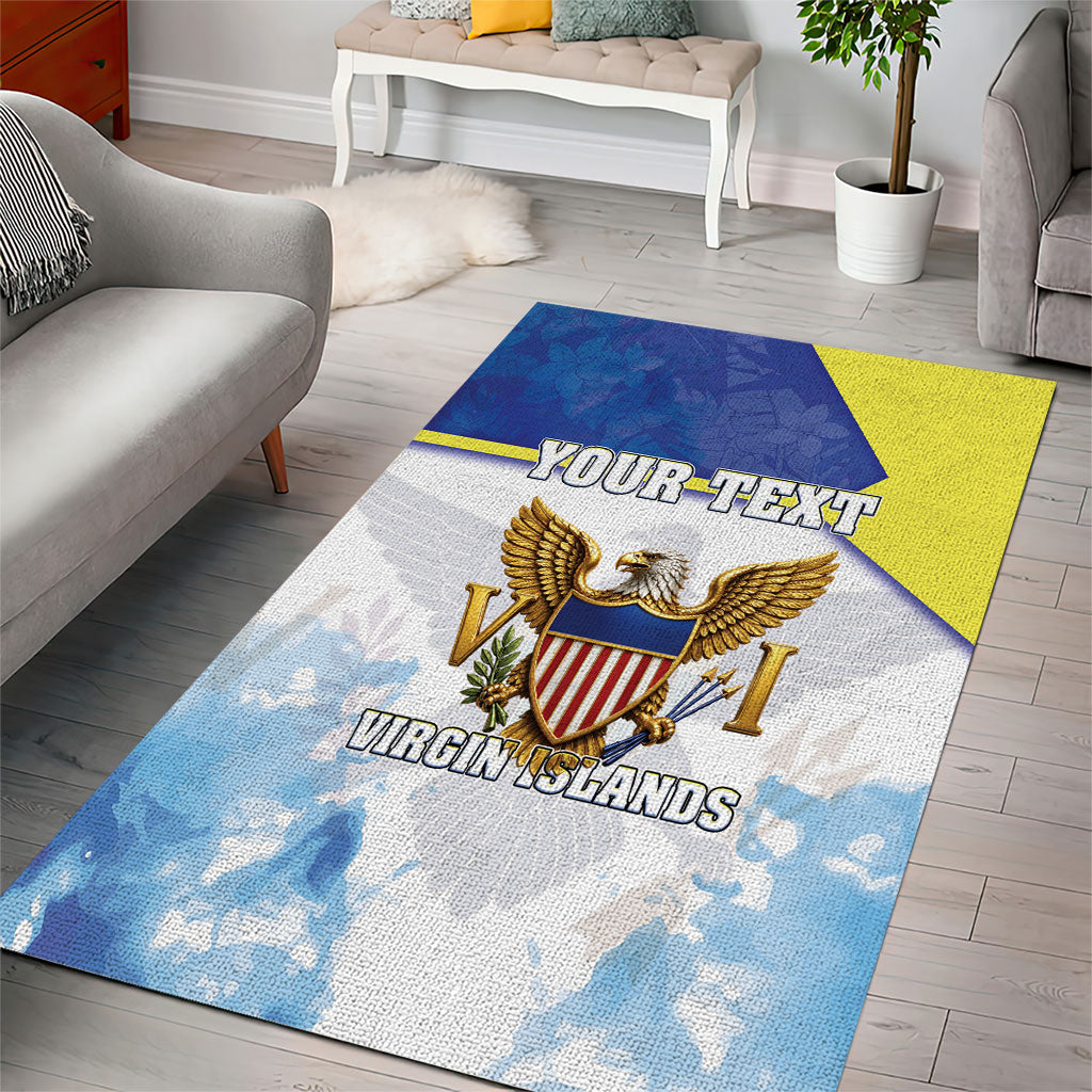 Personalized US Virgin Islands Area Rug Happy Independence Day