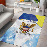 Personalized US Virgin Islands Area Rug Happy Independence Day
