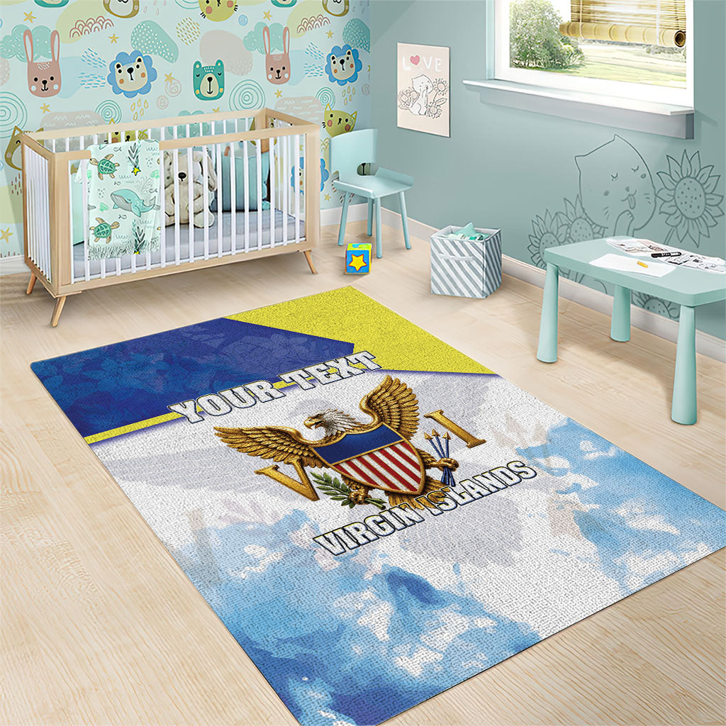 Personalized US Virgin Islands Area Rug Happy Independence Day