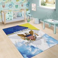Personalized US Virgin Islands Area Rug Happy Independence Day