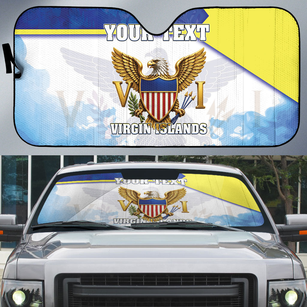 Personalized US Virgin Islands Auto Sun Shade Happy Independence Day
