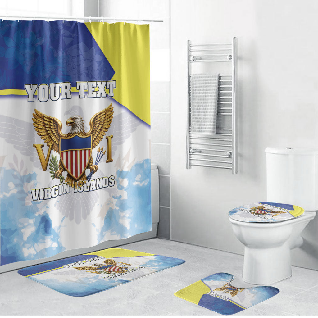 Personalized US Virgin Islands Bathroom Set Happy Independence Day