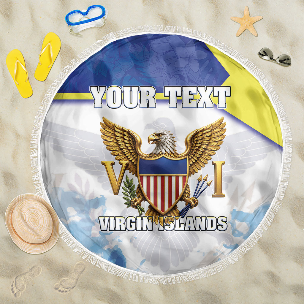 Personalized US Virgin Islands Beach Blanket Happy Independence Day