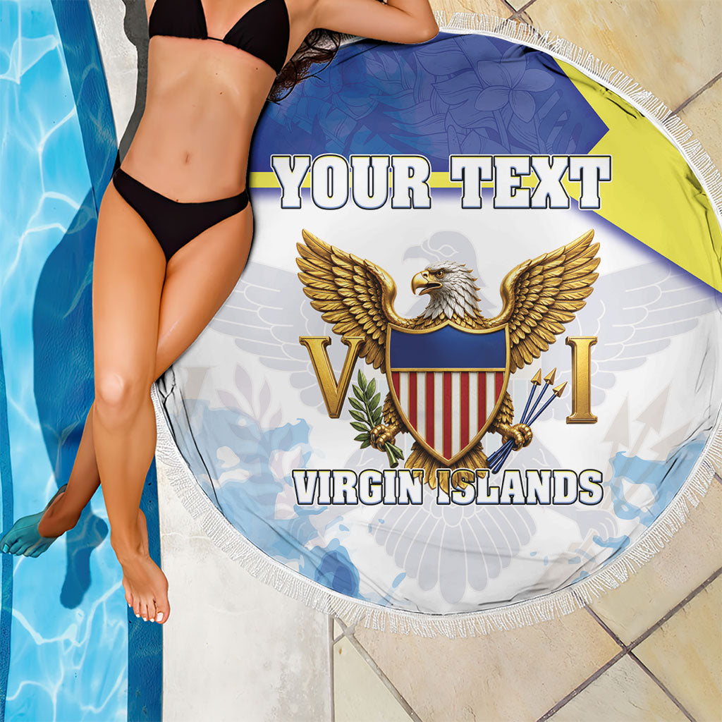 Personalized US Virgin Islands Beach Blanket Happy Independence Day