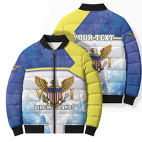 Personalized US Virgin Islands Bomber Puffer Jacket Happy Independence Day