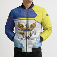 Personalized US Virgin Islands Bomber Puffer Jacket Happy Independence Day