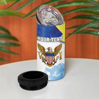 Personalized US Virgin Islands 4 in 1 Can Cooler Tumbler Happy Independence Day