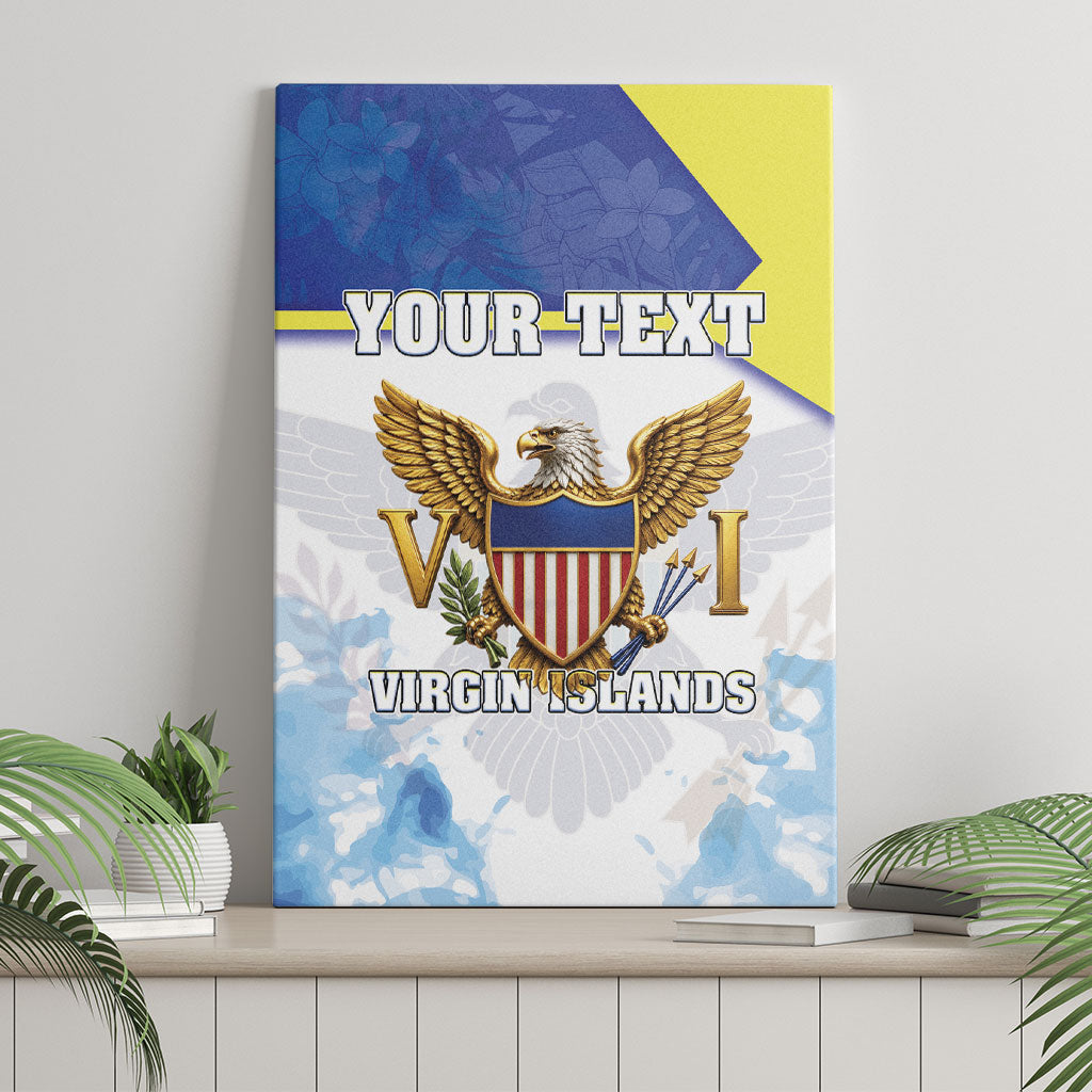 Personalized US Virgin Islands Canvas Wall Art Happy Independence Day
