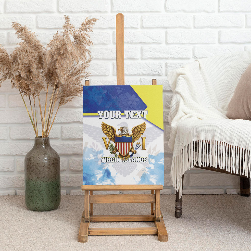 Personalized US Virgin Islands Canvas Wall Art Happy Independence Day