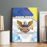 Personalized US Virgin Islands Canvas Wall Art Happy Independence Day