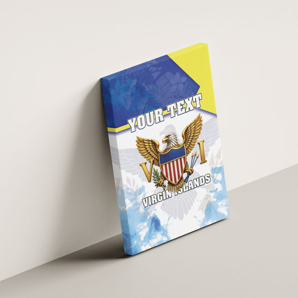 Personalized US Virgin Islands Canvas Wall Art Happy Independence Day