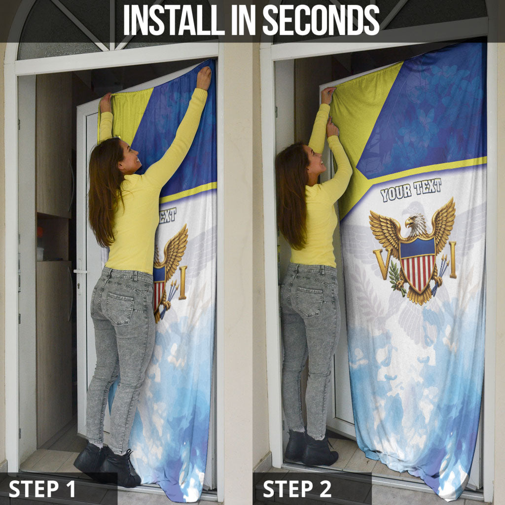 Personalized US Virgin Islands Door Cover Happy Independence Day