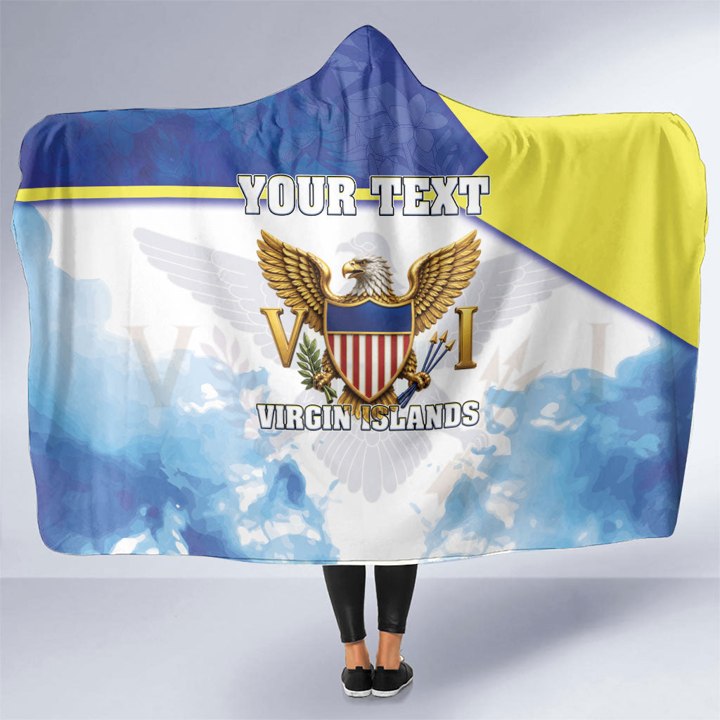Personalized US Virgin Islands Hooded Blanket Happy Independence Day