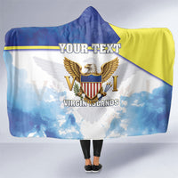 Personalized US Virgin Islands Hooded Blanket Happy Independence Day