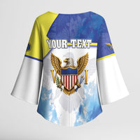 Personalized US Virgin Islands Kimono Sleeve Blouse Happy Independence Day