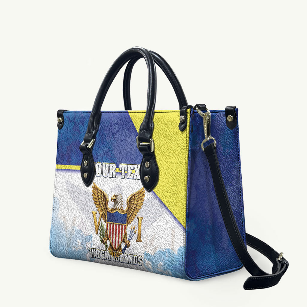 Personalized US Virgin Islands Leather Bag Happy Independence Day