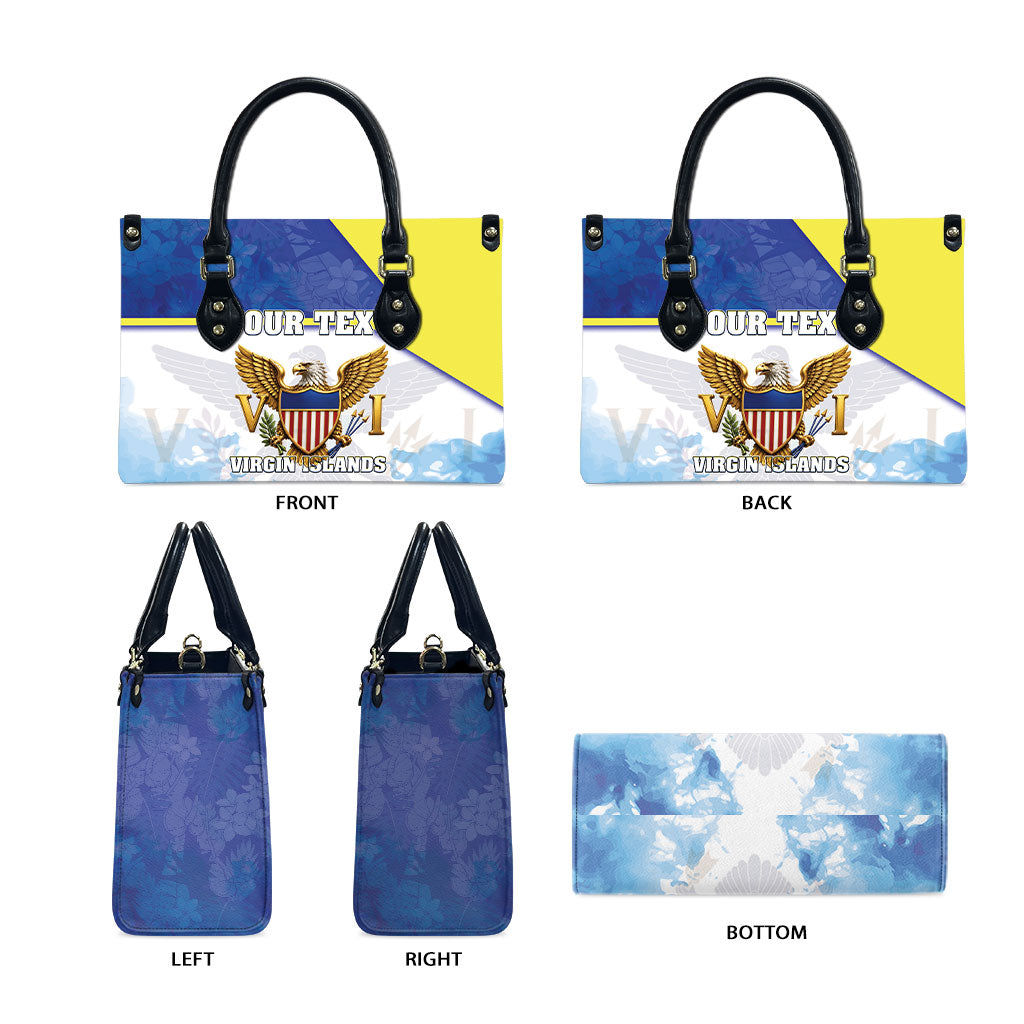 Personalized US Virgin Islands Leather Bag Happy Independence Day