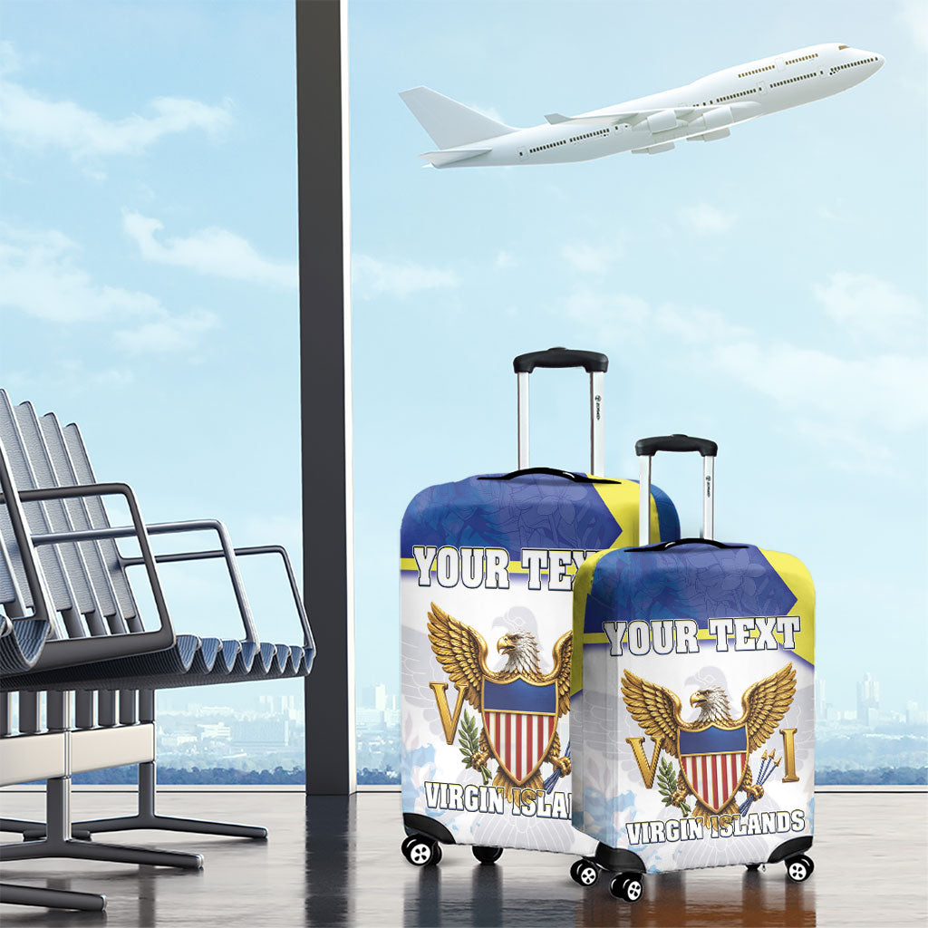 Personalized US Virgin Islands Luggage Cover Happy Independence Day