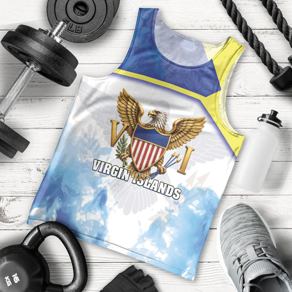 Personalized US Virgin Islands Men Tank Top Happy Independence Day
