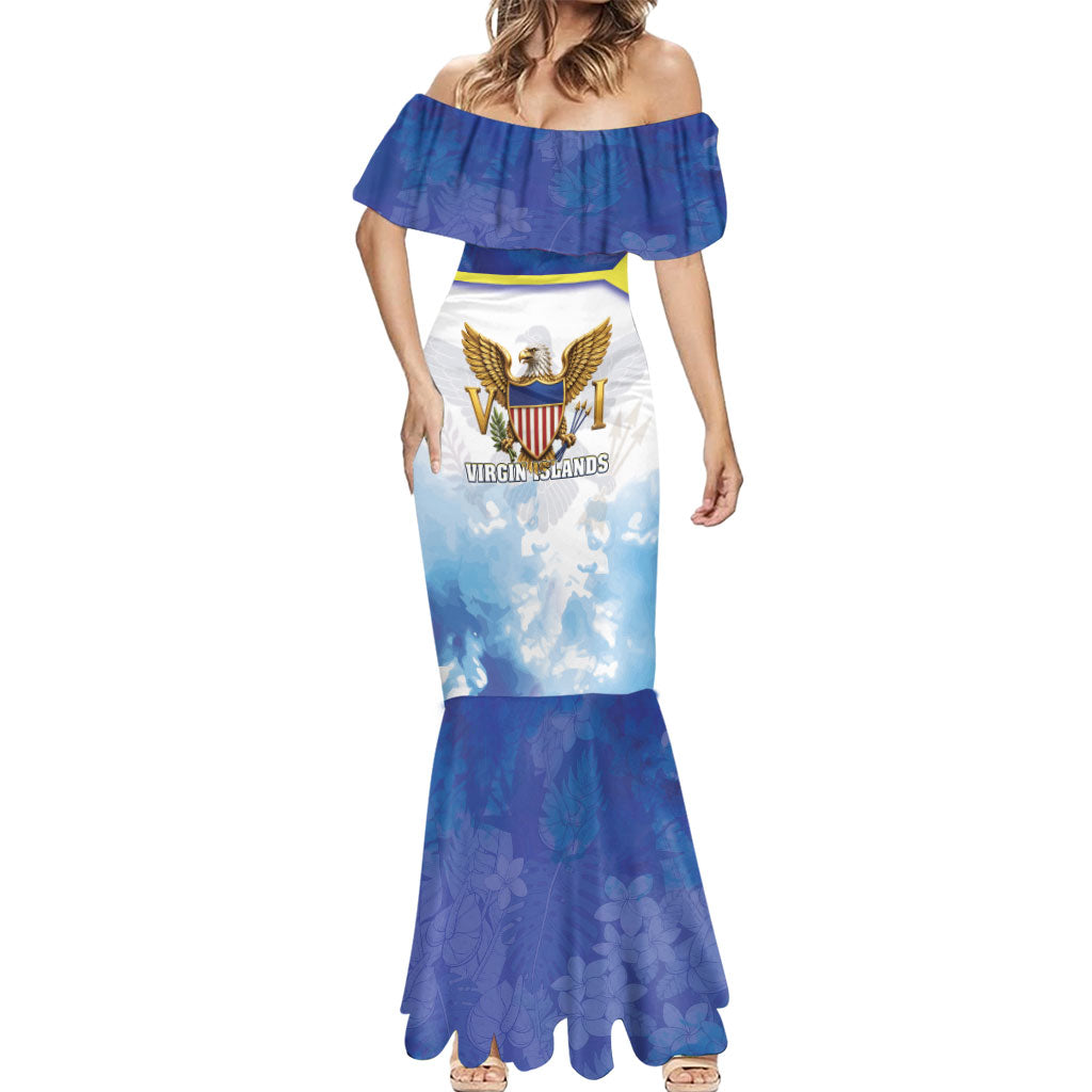 Personalized US Virgin Islands Mermaid Dress Happy Independence Day