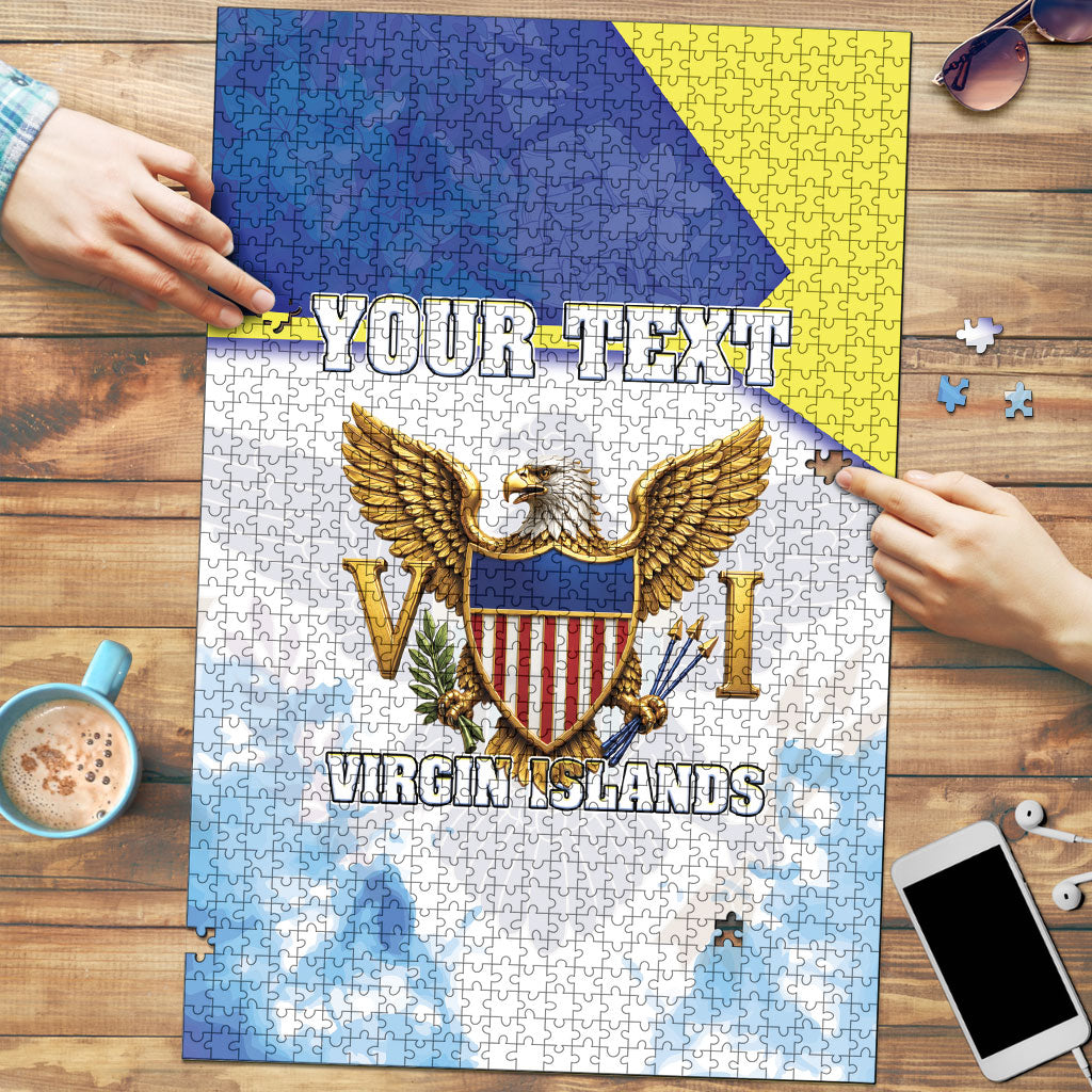 Personalized US Virgin Islands Puzzle Happy Independence Day