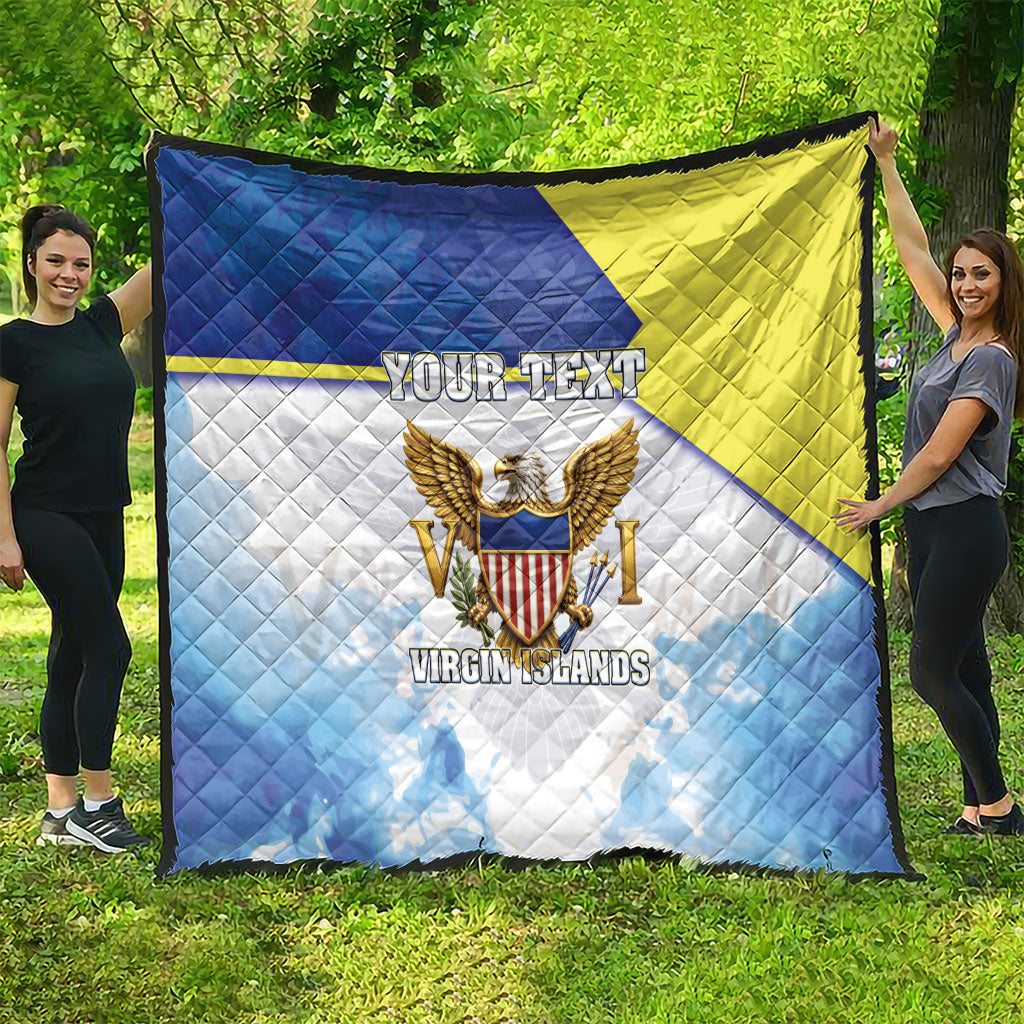 Personalized US Virgin Islands Quilt Happy Independence Day