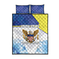 Personalized US Virgin Islands Quilt Bed Set Happy Independence Day
