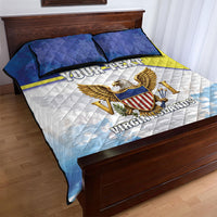Personalized US Virgin Islands Quilt Bed Set Happy Independence Day