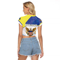 Personalized US Virgin Islands Raglan Cropped T Shirt Happy Independence Day