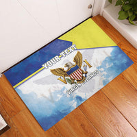 Personalized US Virgin Islands Rubber Doormat Happy Independence Day