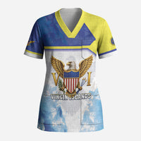 Personalized US Virgin Islands Scrub Top Happy Independence Day