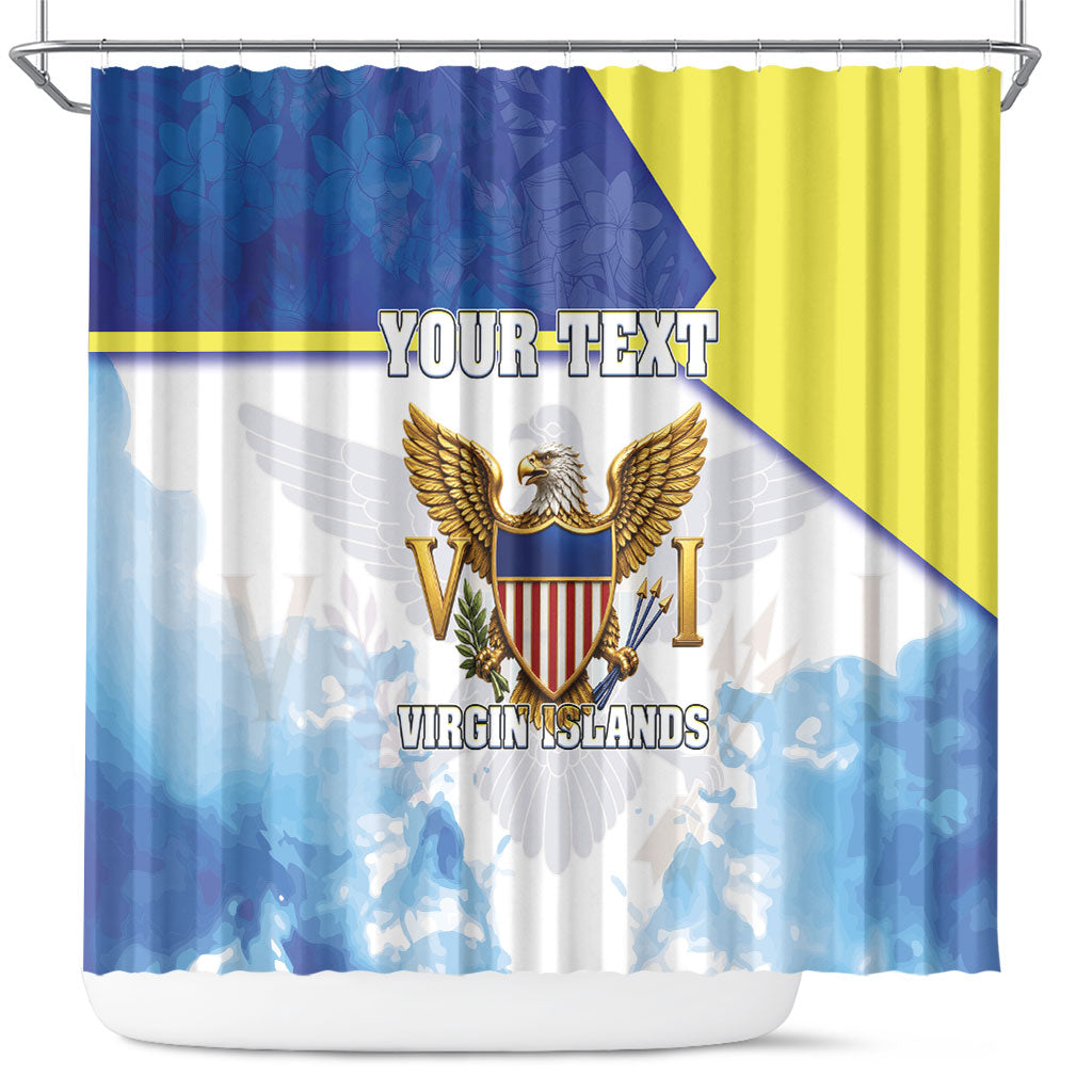 Personalized US Virgin Islands Shower Curtain Happy Independence Day