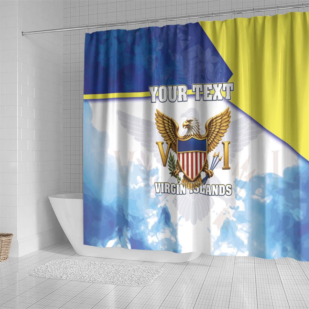 Personalized US Virgin Islands Shower Curtain Happy Independence Day