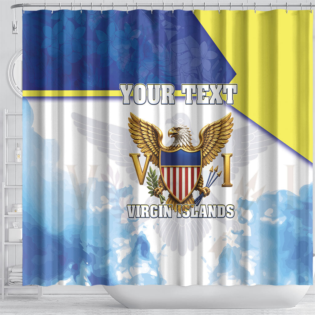 Personalized US Virgin Islands Shower Curtain Happy Independence Day