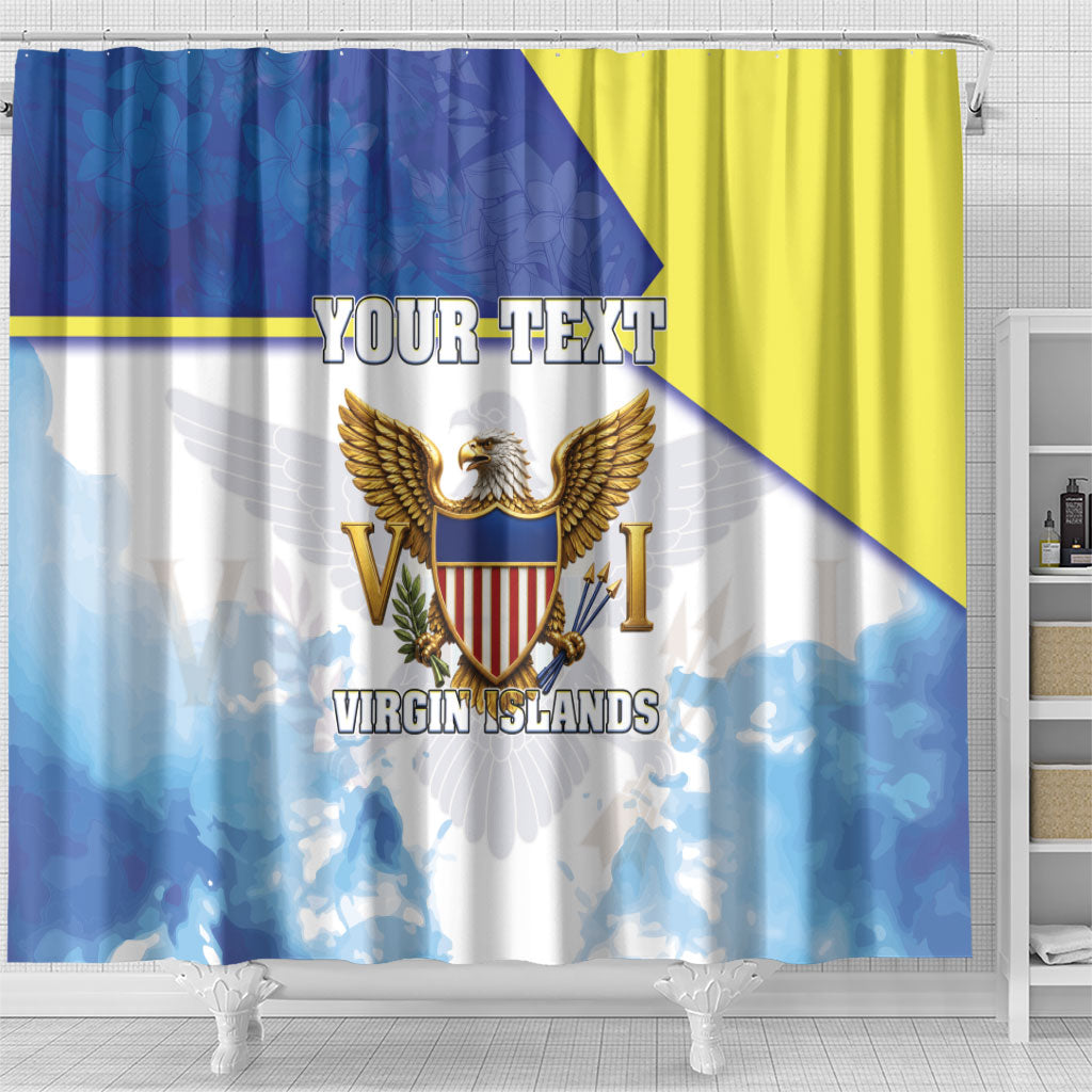 Personalized US Virgin Islands Shower Curtain Happy Independence Day