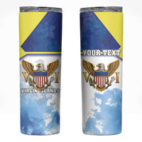 Personalized US Virgin Islands Skinny Tumbler Happy Independence Day