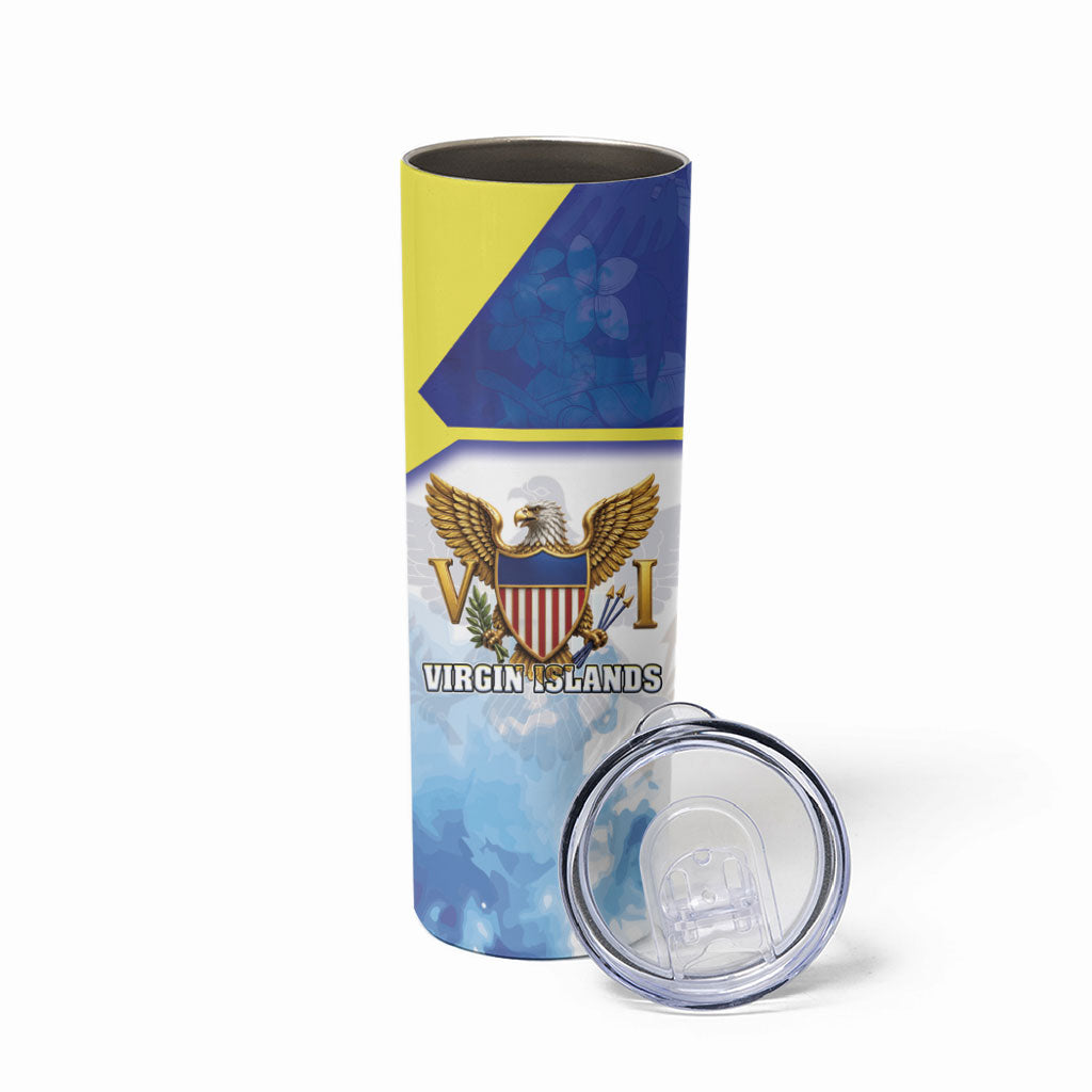 Personalized US Virgin Islands Skinny Tumbler Happy Independence Day